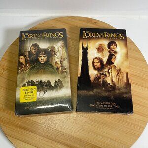 The Lord Of The Rings Fellowship Of The Rings Two Towers VHS Lot